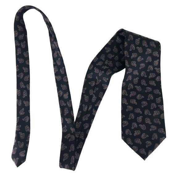 Warren Scott Multicolor Paisley 100% Silk Mens Tie Necktie Vintage - Picture 5 of 6